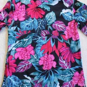 Chicos Lightweight Floral  Shirt Jacket